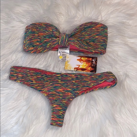 Dakine Koko Bandeau Spacedye  Top & Bottom Bikini - Picture 2 of 7